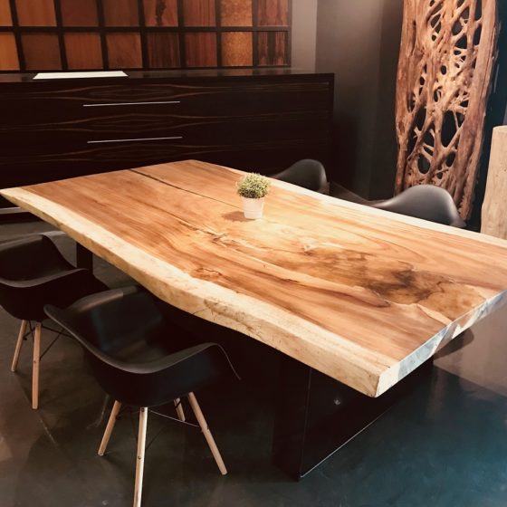 Slab shop dining table